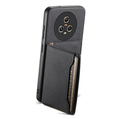 For Honor Magic5 Case Calf Texture PU+ PC+TPU Card Slot Phone Cover