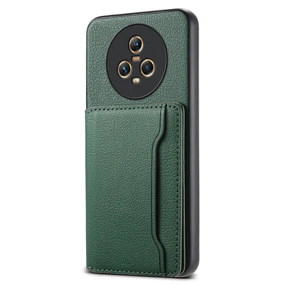 For Honor Magic5 Case Calf Texture PU+ PC+TPU Card Slot Phone Cover
