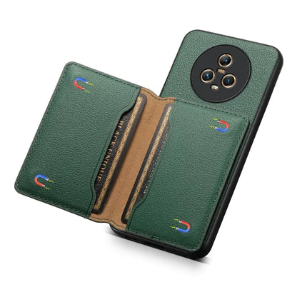 For Honor Magic5 Case Calf Texture PU+ PC+TPU Card Slot Phone Cover