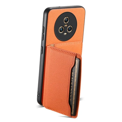For Honor Magic5 Case Calf Texture PU+ PC+TPU Card Slot Phone Cover