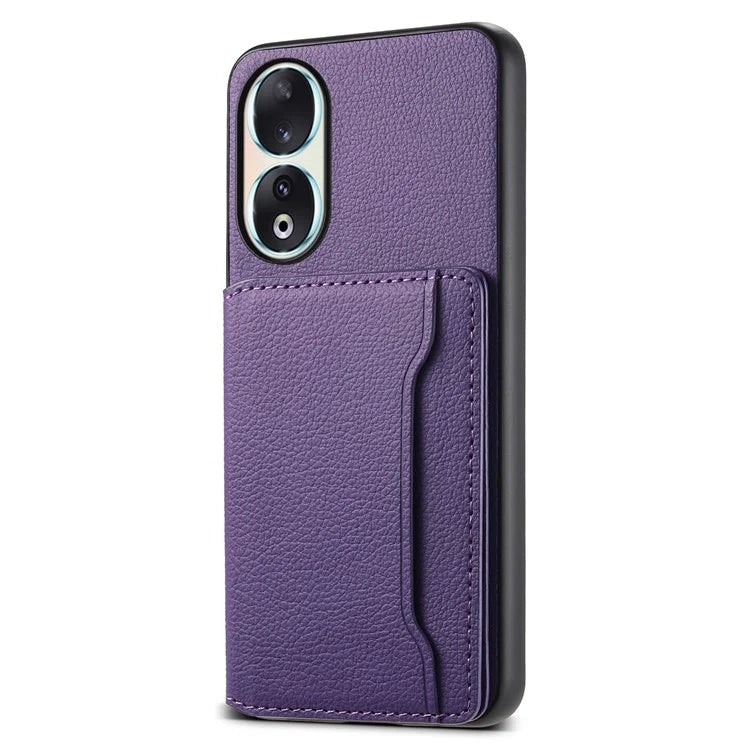 For Honor 90 Case PU Leather Kickstand Protective Phone Back Cover