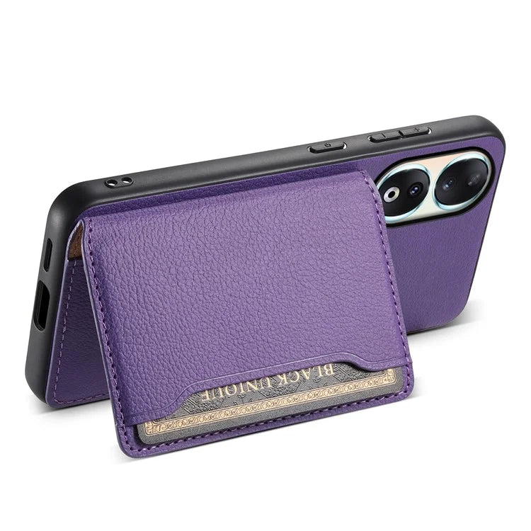 For Honor 90 Case PU Leather Kickstand Protective Phone Back Cover