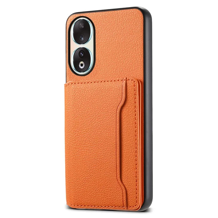 For Honor 90 Case PU Leather Kickstand Protective Phone Back Cover