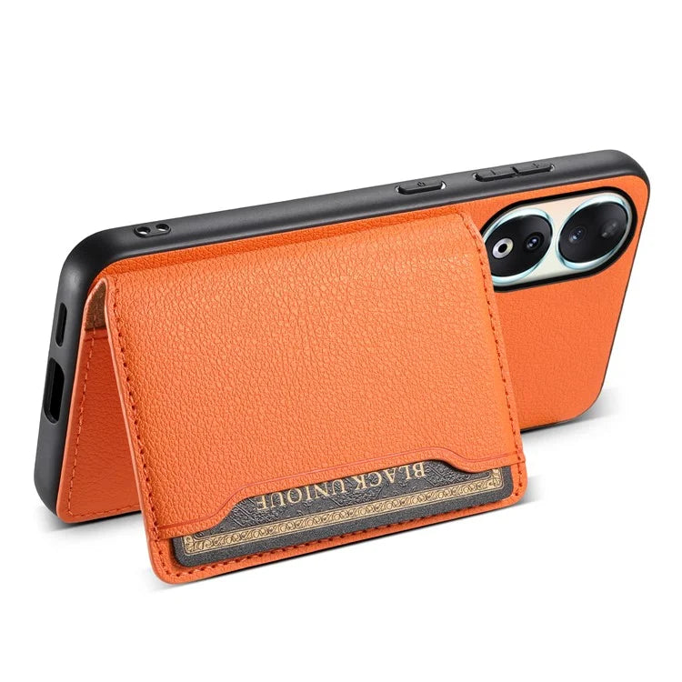 For Honor 90 Case PU Leather Kickstand Protective Phone Back Cover