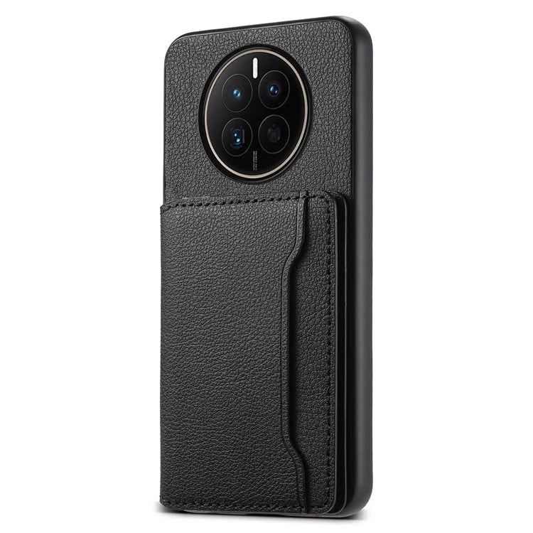 For Huawei Mate 50 4G Shockproof Case Leather+PC+TPU Kickstand Phone Shell