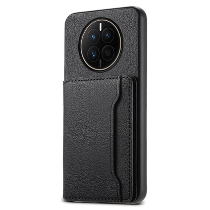 For Huawei Mate 50 4G Shockproof Case Leather+PC+TPU Kickstand Phone Shell