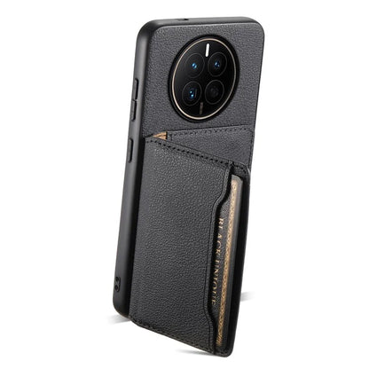 For Huawei Mate 50 4G Shockproof Case Leather+PC+TPU Kickstand Phone Shell
