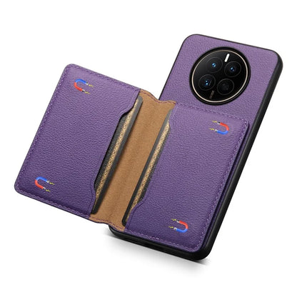 For Huawei Mate 50 4G Shockproof Case Leather+PC+TPU Kickstand Phone Shell