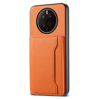 For Huawei Mate 50 4G Shockproof Case Leather+PC+TPU Kickstand Phone Shell