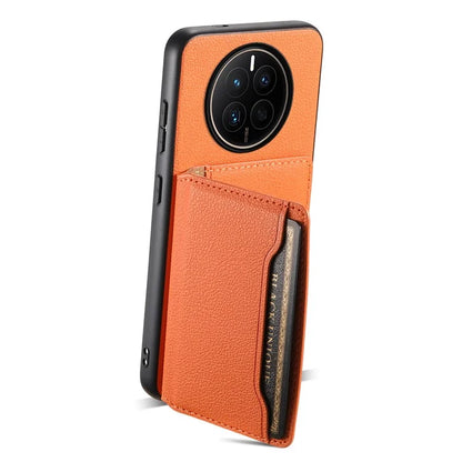 For Huawei Mate 50 4G Shockproof Case Leather+PC+TPU Kickstand Phone Shell