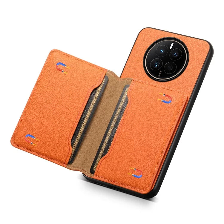 For Huawei Mate 50 4G Shockproof Case Leather+PC+TPU Kickstand Phone Shell