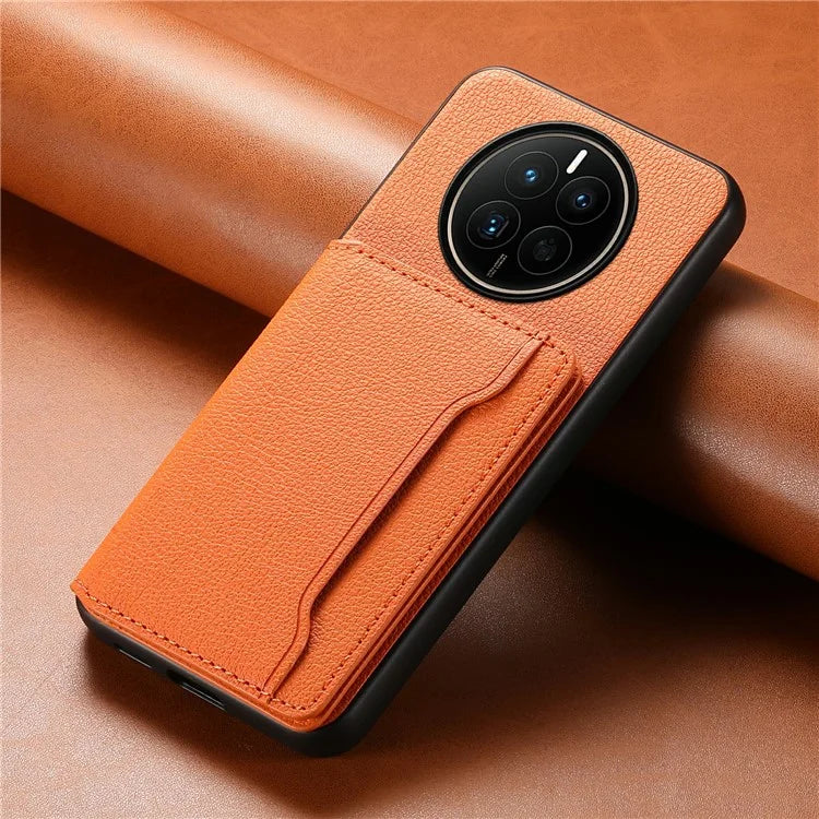 For Huawei Mate 50 4G Shockproof Case Leather+PC+TPU Kickstand Phone Shell