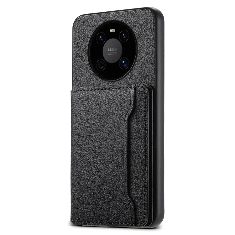 For Huawei Mate 40 Case with Card Holder PU Leather+PC+TPU Shockproof Back Cover