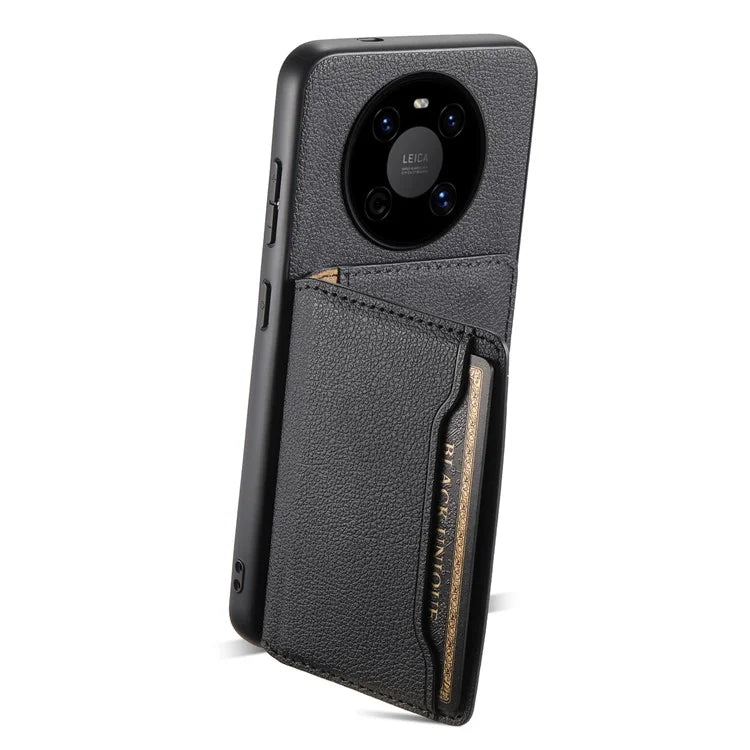 For Huawei Mate 40 Case with Card Holder PU Leather+PC+TPU Shockproof Back Cover