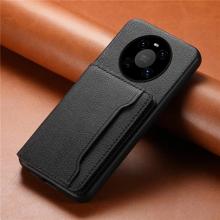 For Huawei Mate 40 Case with Card Holder PU Leather+PC+TPU Shockproof Back Cover
