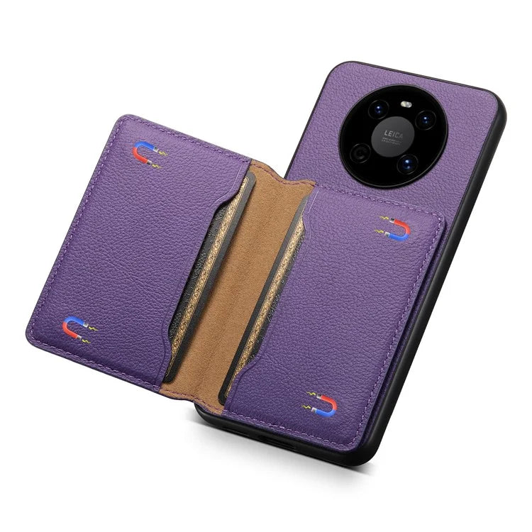 For Huawei Mate 40 Case with Card Holder PU Leather+PC+TPU Shockproof Back Cover