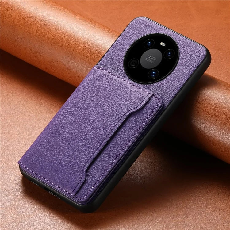 For Huawei Mate 40 Case with Card Holder PU Leather+PC+TPU Shockproof Back Cover