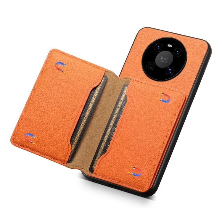 For Huawei Mate 40 Case with Card Holder PU Leather+PC+TPU Shockproof Back Cover