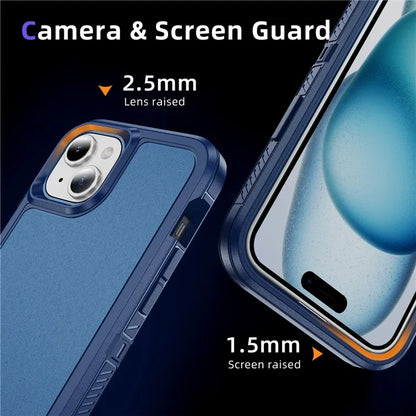 For iPhone 15 Plus / 14 Plus Case TPU+PC Phone Cover Non-slip Side Edge