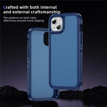 For iPhone 15 Plus / 14 Plus Case TPU+PC Phone Cover Non-slip Side Edge