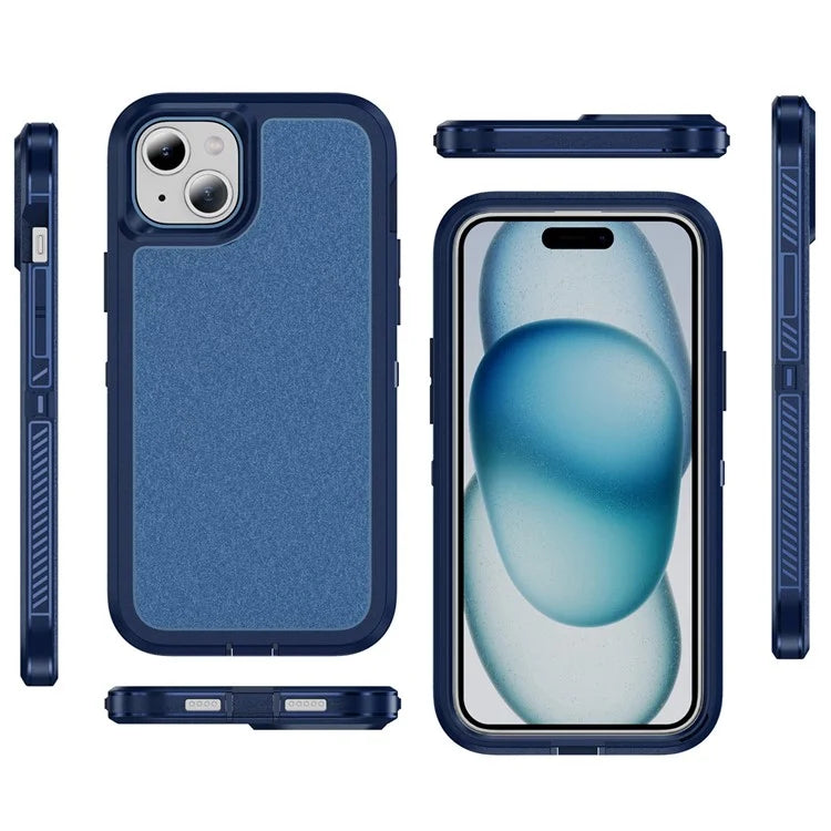 For iPhone 15 Plus / 14 Plus Case TPU+PC Phone Cover Non-slip Side Edge