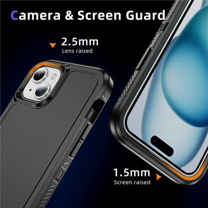 For iPhone 15 Plus / 14 Plus Case TPU+PC Phone Cover Non-slip Side Edge