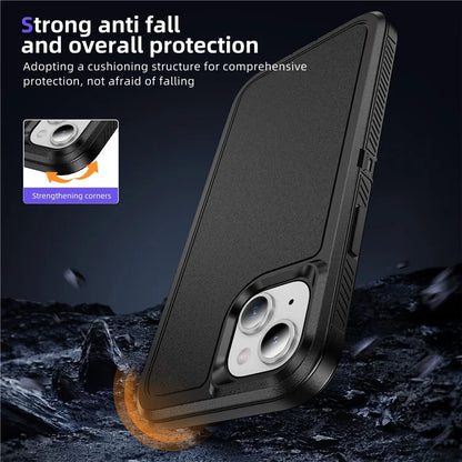 For iPhone 15 Plus / 14 Plus Case TPU+PC Phone Cover Non-slip Side Edge