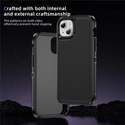 For iPhone 15 Plus / 14 Plus Case TPU+PC Phone Cover Non-slip Side Edge