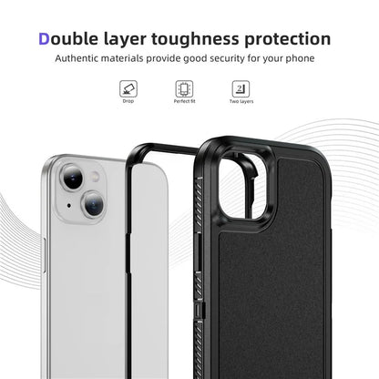 For iPhone 15 Plus / 14 Plus Case TPU+PC Phone Cover Non-slip Side Edge
