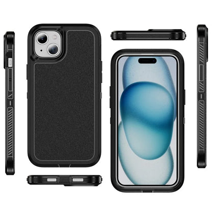 For iPhone 15 Plus / 14 Plus Case TPU+PC Phone Cover Non-slip Side Edge