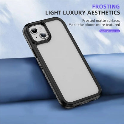 For iPhone 15 Plus / 14 Plus Case TPU+PC Phone Cover Non-slip Side Edge