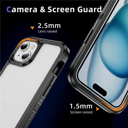 For iPhone 15 Plus / 14 Plus Case TPU+PC Phone Cover Non-slip Side Edge
