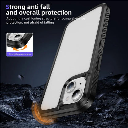 For iPhone 15 Plus / 14 Plus Case TPU+PC Phone Cover Non-slip Side Edge
