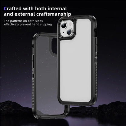 For iPhone 15 Plus / 14 Plus Case TPU+PC Phone Cover Non-slip Side Edge