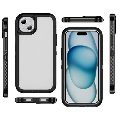 For iPhone 15 Plus / 14 Plus Case TPU+PC Phone Cover Non-slip Side Edge