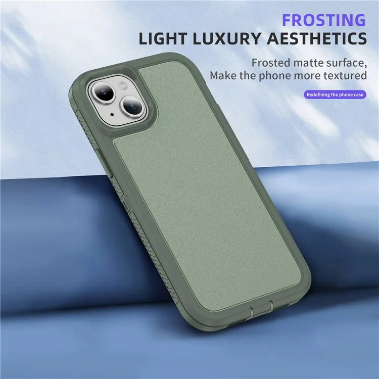 For iPhone 15 Plus / 14 Plus Case TPU+PC Phone Cover Non-slip Side Edge