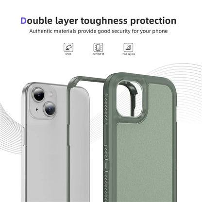 For iPhone 15 Plus / 14 Plus Case TPU+PC Phone Cover Non-slip Side Edge