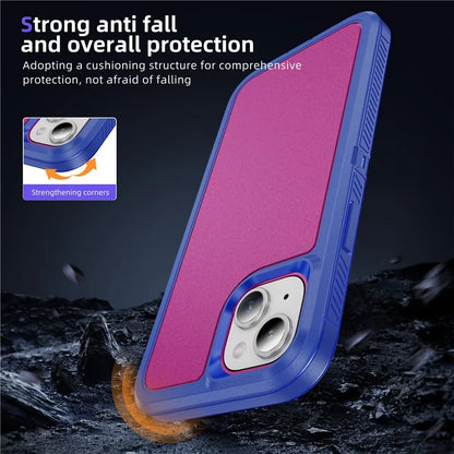 For iPhone 15 Plus / 14 Plus Case TPU+PC Phone Cover Non-slip Side Edge