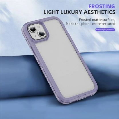 For iPhone 15 Plus / 14 Plus Case TPU+PC Phone Cover Non-slip Side Edge