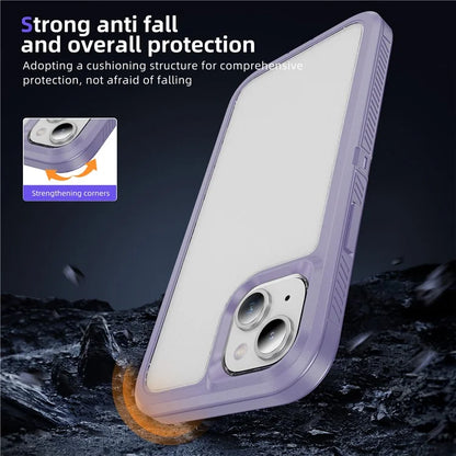 For iPhone 15 Plus / 14 Plus Case TPU+PC Phone Cover Non-slip Side Edge