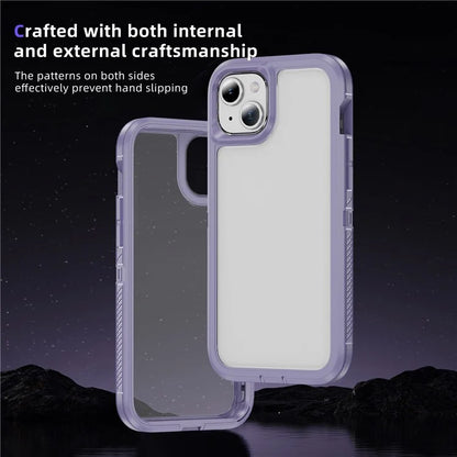 For iPhone 15 Plus / 14 Plus Case TPU+PC Phone Cover Non-slip Side Edge