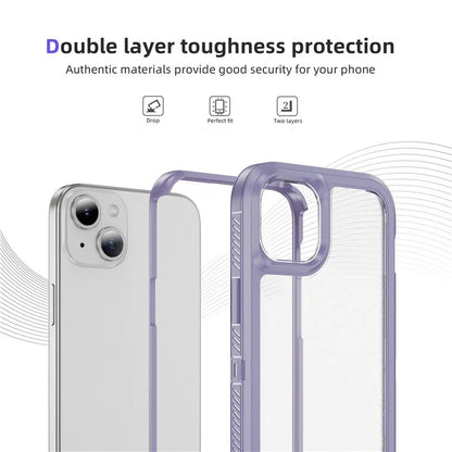 For iPhone 15 Plus / 14 Plus Case TPU+PC Phone Cover Non-slip Side Edge