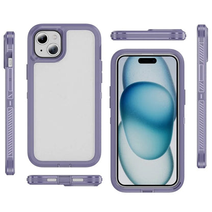 For iPhone 15 Plus / 14 Plus Case TPU+PC Phone Cover Non-slip Side Edge