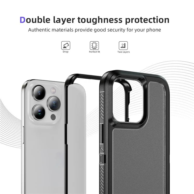 For iPhone 15 Pro Case TPU+PC Anti-drop Protective Phone Cover