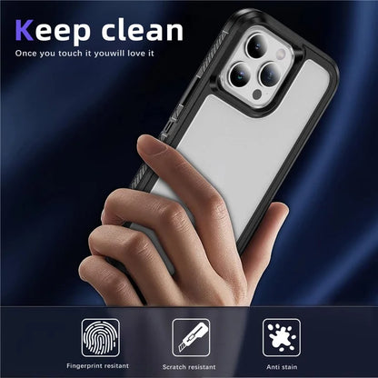 For iPhone 15 Pro Case TPU+PC Anti-drop Protective Phone Cover