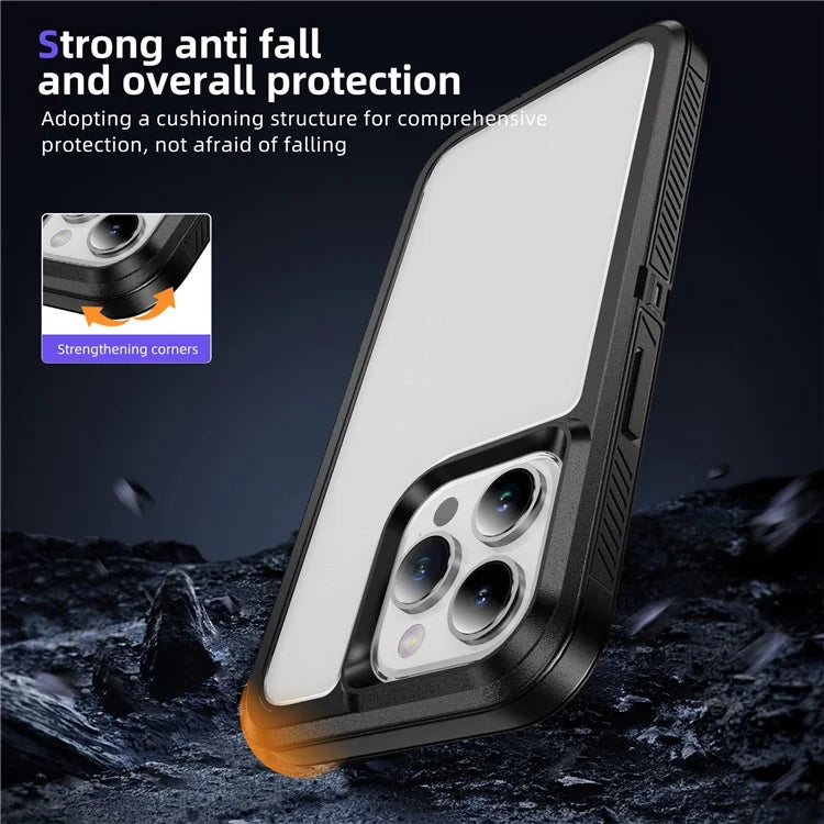 For iPhone 15 Pro Case TPU+PC Anti-drop Protective Phone Cover