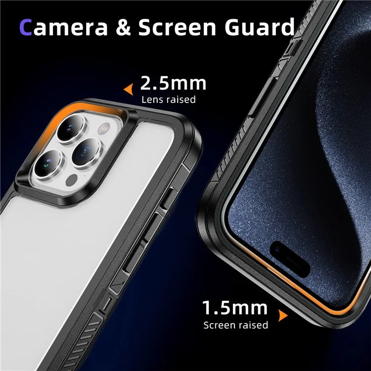 For iPhone 15 Pro Case TPU+PC Anti-drop Protective Phone Cover