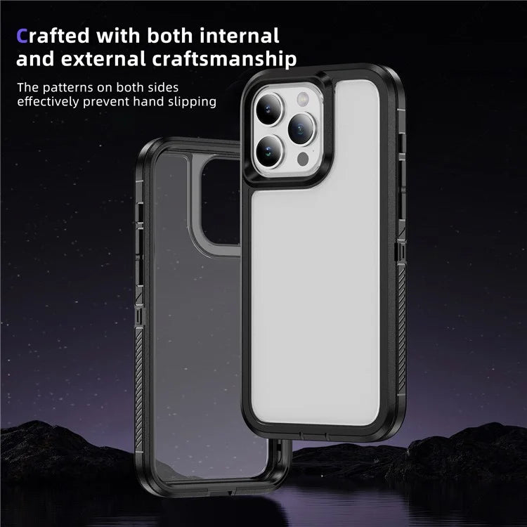 For iPhone 15 Pro Case TPU+PC Anti-drop Protective Phone Cover
