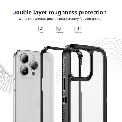 For iPhone 15 Pro Case TPU+PC Anti-drop Protective Phone Cover