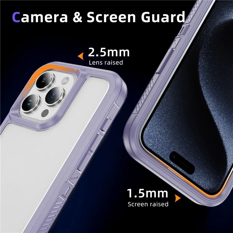 For iPhone 15 Pro Case TPU+PC Anti-drop Protective Phone Cover
